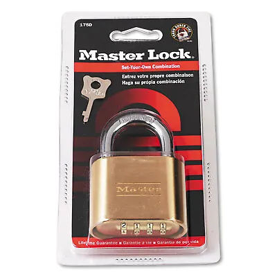 Master Lock Resettable Combination Padlock 2  Wide Brass 175D • $19.41