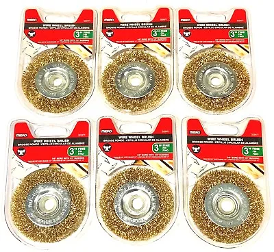 Mibro 3  Crimped Wire Wheel Brass Brush 6 Pack • $18.99