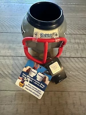 New England Patriots NFL Mini FanMug Desk Caddy Helmet Removable Cup Gray / Blue • $24.98