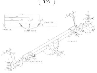 Towtrust Fixed Flange Towbar For Auto-Trail V Line Motorhome 2006-Onwards • $265.98