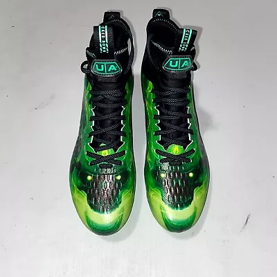 Under Armour Men's Football Cleats UA Spotlight Lux Slime Green Black Size 10.5 • $49.95