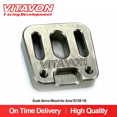 VITAVON CNC Aluminum 7075 1/5 Scale Servo Mount  For Axial SCX6 1/6 Titanium  • $12