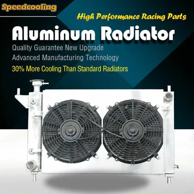 3 ROW Aluminum Radiator + Fan Shroud For Ford Mustang V6 V8 3.8 5.0 94-96 AT MT • $190