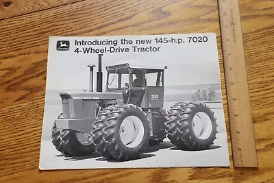 Vintage John Deere 7020 4-Wheel Drive Tractor Brochure • $16.50