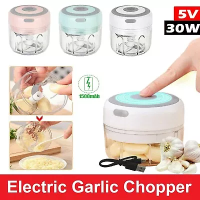Wireless Electric Garlic Food Chopper Grinder Vegetable Blender Cut Crusher USB • $24.99
