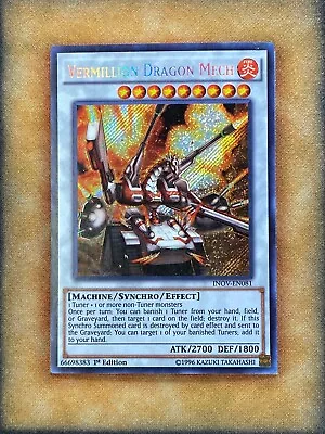 Yugioh Vermillion Dragon Mech INOV-EN081 Secret Rare 1st Ed NM • $3.74