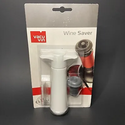 $11.88 • Buy VacuVin Original Wine Saver Pump White Wine Preserver With Stopper Sealed NEW