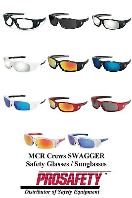 MCR SWAGGER Sport Sunglasses Safety Glasses Protective Work Eyewear UV ANSI Z87+ • $9.45