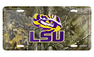 Louisiana State LSU Tigers Realtree Camo Aluminum Metal License Plate Sign Tag • $11.95