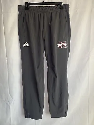 Adidas Mississippi State Bullldogs Woven Pants Gray GE2807 Mens Medium • $49.99