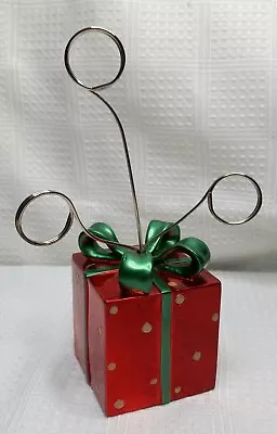 Weighted Christmas Present Gift Tabletop Photo / Card Display Holder Metal Clips • $9.95