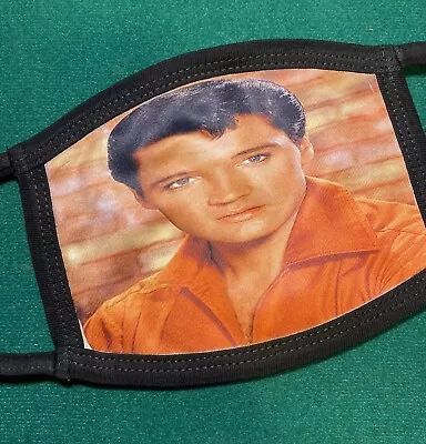 Rock & Roll Elvis Presley Orange Shirt Face Mask Reusable Washable Double Layer • $15