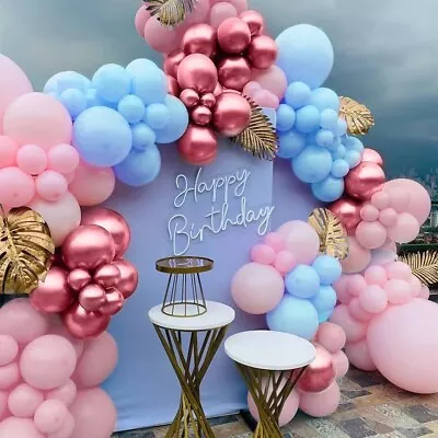 $13.99 • Buy Gender Reveal Party Balloon Garland Boy Girl Baby Shower Decor Balloons Arch Kit