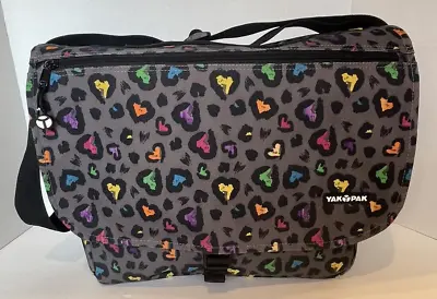 Yak Pak Messenger Bag Tote Crossbody Rainbow Multicolor Leopard • $11.99