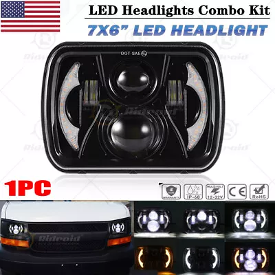 $34.99 • Buy 7x6 LED Headlight Hi-Lo Beam Halo DRL For Chevy Express Cargo Van 1500 2500 3500