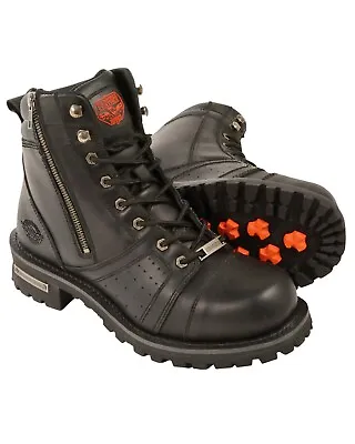 Milwaukee Leather Men's Lace To Toe Boot - Round Toe - Wide - MBM9000W • $139.99