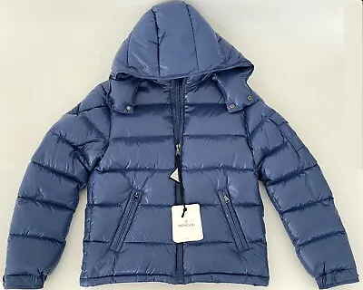 MONCLER Boys Maya Puffer Jacket Medium Blue Size 12A • $978