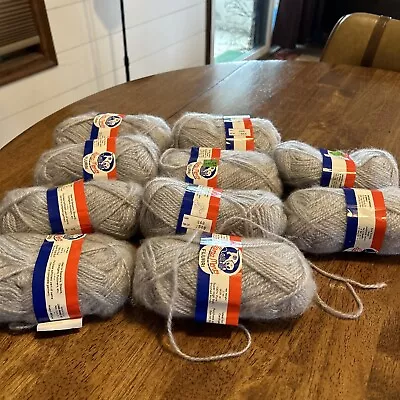 Lana Moro Yarn10 Skeins Of 1 Oz Brushed Acrylic Color 248 Gray  • $24