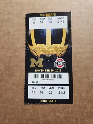 2019 Univ Of Michigan Vs Ohio State Football Ticket • $5.99