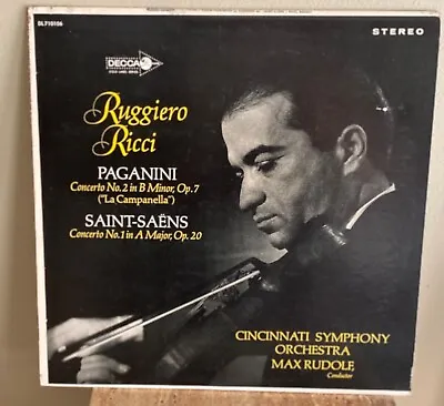 Ruggiero Ricci Paganini Saint-sÄens Max Rudolf Orig Decca Dl 71006 Lp • $29.99