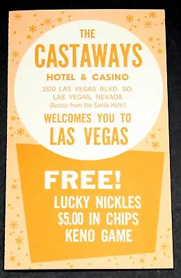 The Castaways Hotel & Casino Las Vegas Nevada $5.00 Keno Game Chip Coupon • $12.95