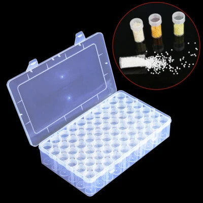 $15.06 • Buy 24/60 Grid Diamond Painting Storage Box Round Bottles Drill Beads Art Kit Tool