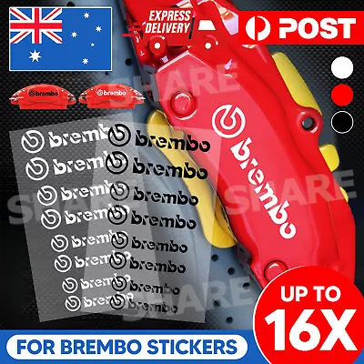 UP16x Brembo Hi Temp Vinyl Decal Sticker Set For Brake Caliper Car Bike Mods AUS • $8.85