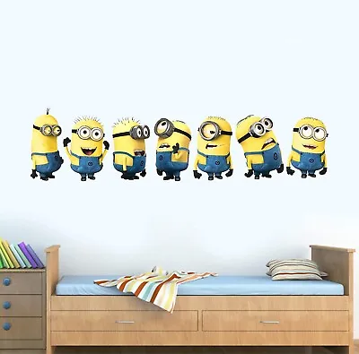 Vinyl Minions Gang Wall Sticker 27.95 X 0.39 X 6.69 Inches Multicolor Pack Of 1 • $39.99