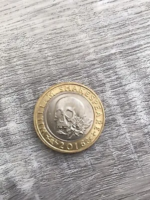 £195 • Buy William Shakespeare £2 Pound Coin Skull & Rose Mint Errors X2 !! Very Rare