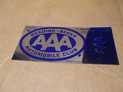 1 VTG AAA Motor Club Reading Berks 80's 90's Car Decal Reflect Bumper Sticker • $10