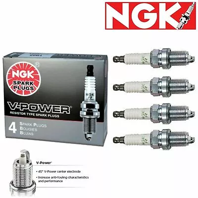 4 X Spark Plugs NGK V-Power For 1990-1993 Volvo 240 2.3L L4 • $16.97