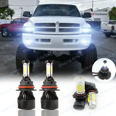 LED Headlight + Fog Light Bulbs For 2003-2005 Dodge Ram 1500 2500 3500 • $29.59