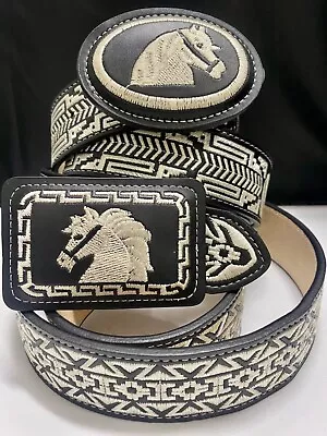 Cinto Bordado Estilo Piteado Vaquero Caballo Western Style Embroidered Belt • $24.99