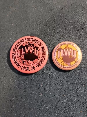 2-ILWU  Longshoremen's & Warehousemen's Union Button Pin Local 26 • $15