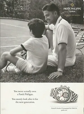 PATEK PHILIPPE Watch Magazine Print Ad Annual Calendar Chronograph Ref.5960/1A • $14.99