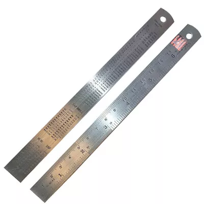 6 Inch / 15 Cm Stainless Steel Metal Straight Ruler Precision Scale Double Sided • $7.98