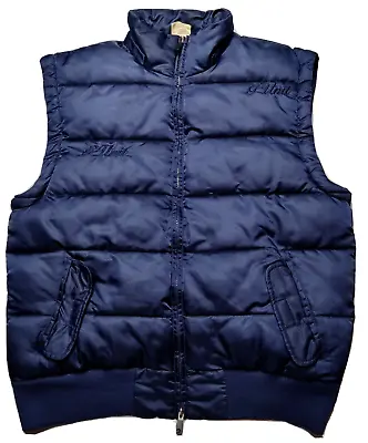 G-UNIT TOOLS OF THE TRADE Men Medium Blue Full Zip Nylon Puffer Vest Jacket • $31.99