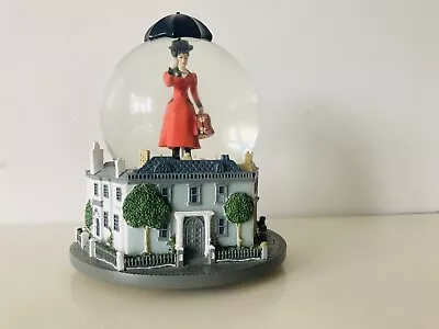 Disney Mary Poppins Musical Snow Globe Wind Up Chim Chim Cheree Red Dress Flying • $74.69