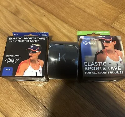 3 KT Tape For Common Injuries Precut Blue Green Black Elastic Therapeutic Sport • $20