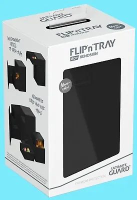 ULTIMATE GUARD FLIP N TRAY BLACK 80+ XENOSKIN MONOCOLOR DECK CASE Card Box Ccg • $31.99