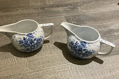 Euc Lot Of 2 Laura Ashley Sophia Blue Floral Creamer • $29.99