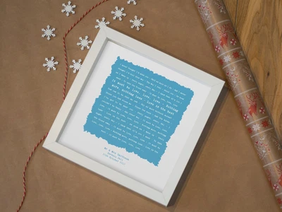 £32.90 • Buy Madness 'It Must Be Love' - Personalised Framed Lyrics Print Valentines Day Gift