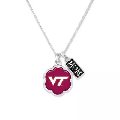 Virginia Tech Hokies Mom Hazel Silver Chain Necklace Jewelry Gift VT • $20.49