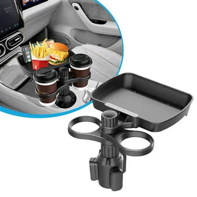 Car Cup Holder Tray Adjustable Tray Table Mobile Phone Holder 360° Swivel Arm • $33.35