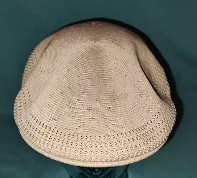 NICE Kangol Newsboy Cabbie Style Beige Hat Tropic Ventair Cap Size XL Poly Blend • $19.99