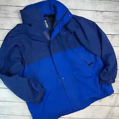 Timberland Men's Lightweight Shell Jacket / Windbreaker Hidden Hood Blue Medium • $25