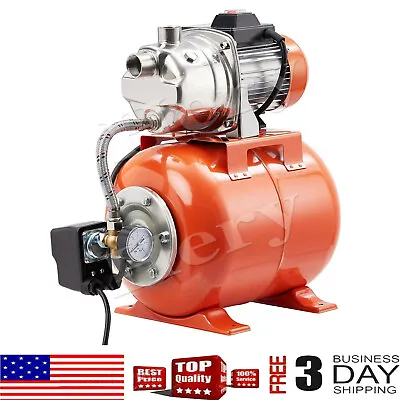 New 1.6HP JET WATER PUPM Pressure Booster Water Jet Stainless Pump Self-Priming • $229