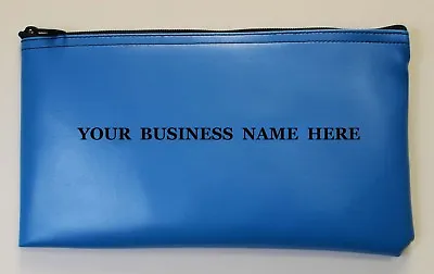 Personalized Business Bank Deposit Bag Printed Custom Vinyl Money Bag Zipper $ • $11.75