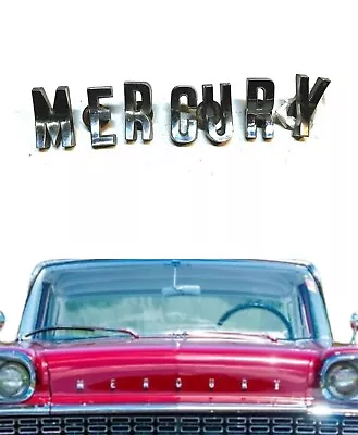 NOS 1959 Mercury Replacement Hood Chrome Letters M-E-R-C-U-R-Y OEM  • $30