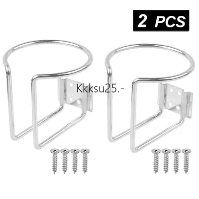 2X Cup Stainless Steel Boat Drink Holder Car Yacht Ring Holders Truck Marine US • $11.83